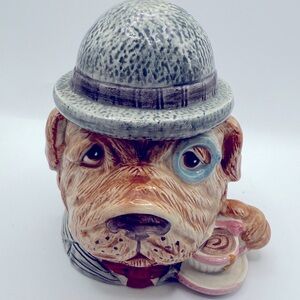 Vintage‎ Fitz & Floyd Sherlock Holmes Watson Hand Painted Ceramic Sugar holder